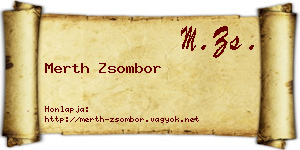 Merth Zsombor névjegykártya