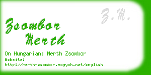 zsombor merth business card